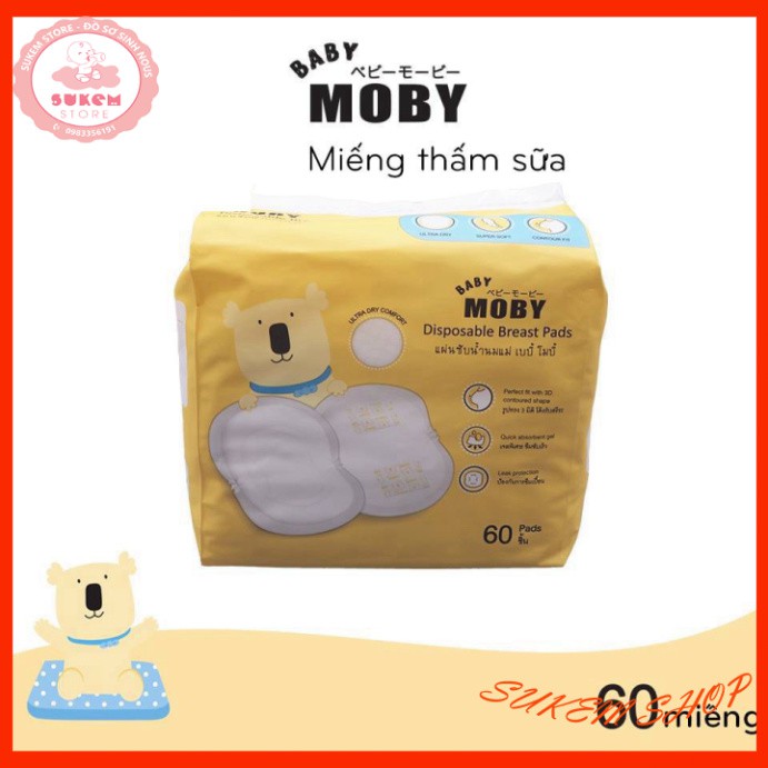 Miếng Thấm Sữa Cho Mẹ Moby Thoáng Khí Thấm Hút Cực Tốt  [CHÍNH HÃNG]