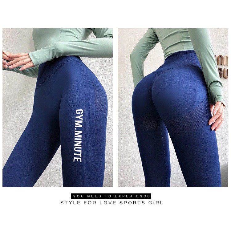 (QT14) Quần  Gym MINUTE Legging Thể Thao Lưng Cao Không Đường May hàng quảng châu cao cấp