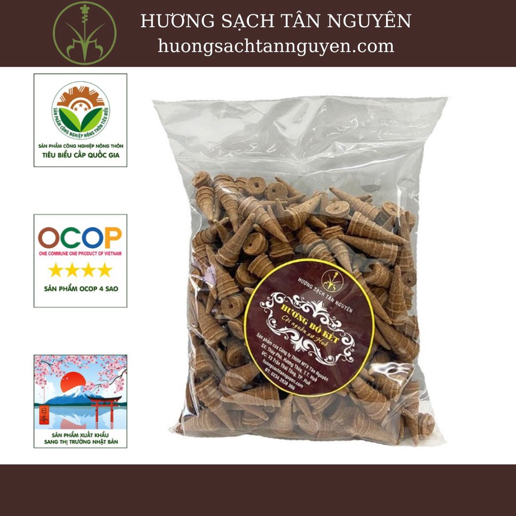 BỒ KẾT TÂN NGUYÊN - Nhang nụ đuổi muỗi cao cấp - Nhang đuổi muỗi thiên nhiên - Hộp 500g