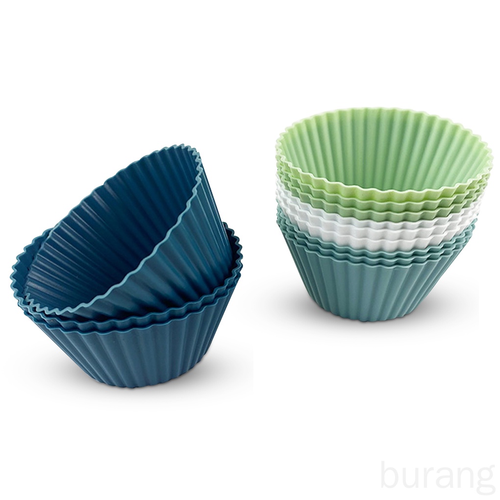 Cốc làm bánh nướng xốp bằng silicon chống dính dụng cụ thể tái sử dụng cho nhà bếp