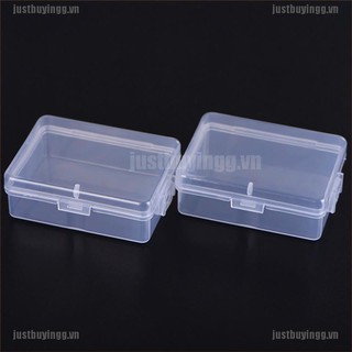 Bộ 2 hộp nhựa vuông trong suốt thiết kế đa năng