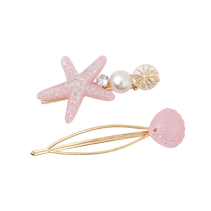 Bộ Kẹp Tóc Hình Vỏ Sò/Sao Biển Kiểu Hàn Quốc Dễ Thương Xinh Xắn