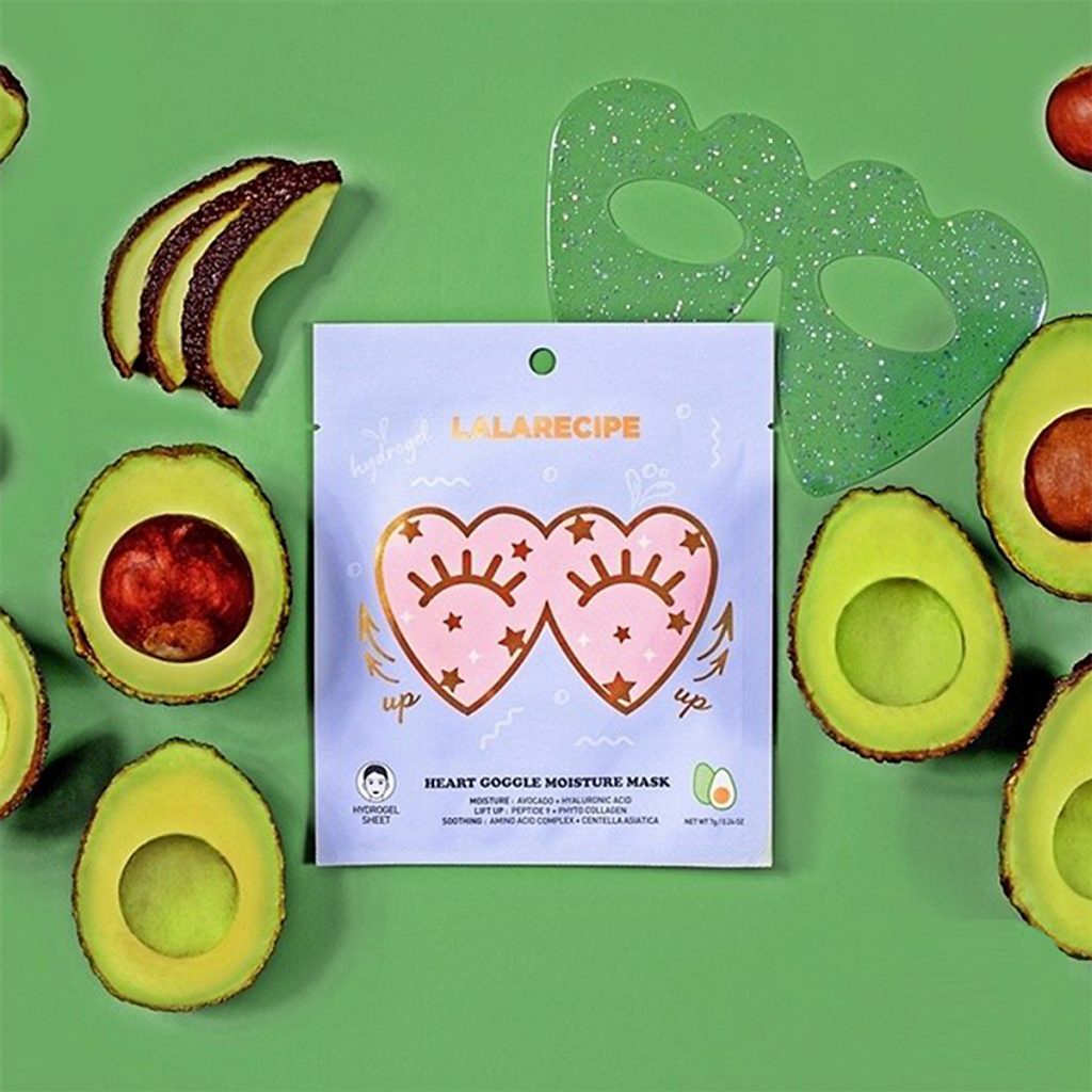 Hộp 10 Miếng Mặt Nạ Dưỡng Ẩm Vùng Mắt Và Má Lalarecipe Heart Goggle Moisture Mask