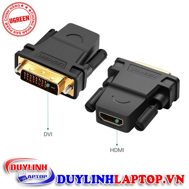 Đầu chuyển đổi DVI 24+1 to HDMI cao cấp chính hãng UGREEN 20124 - Đầu chuyển DVI 24+1 to HDMI chất lượng cao