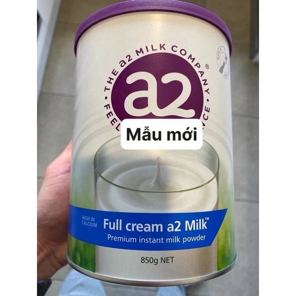 Sữa A2 nguyên kem dạng hộp 850g /milo úc date 8/ 2022