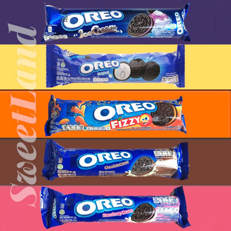 Bánh quy nhân kem Oreo thanh 133g đủ vị