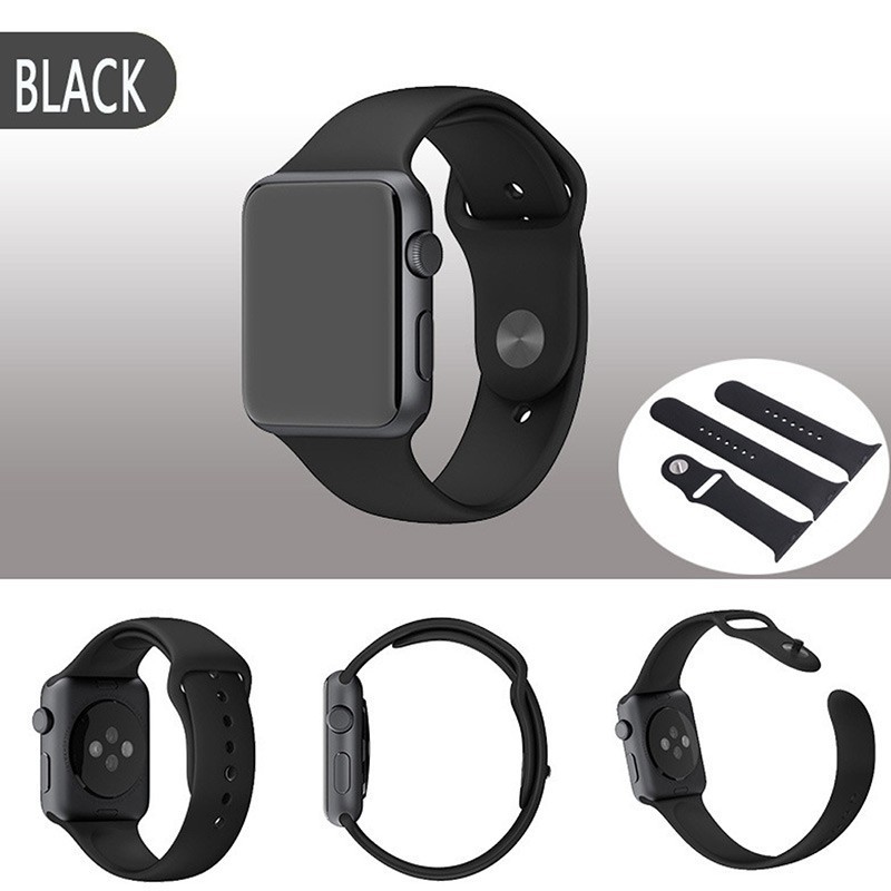 Dây Đeo Thể Thao Silicone Mềm Cho Đồng Hồ apple watch 42mm 38mm Series 4 3 2 1 4 3 2 1