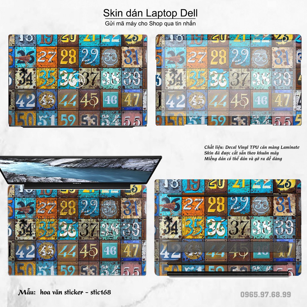 Skin dán Laptop Dell in hình Hoa văn sticker _nhiều mẫu 28 (inbox mã máy cho Shop)