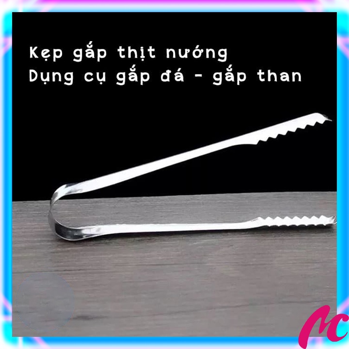 Kẹp inox 29 cm gắp thức ăn , gắp đá , gắp đồ nóng tiện dụng MC