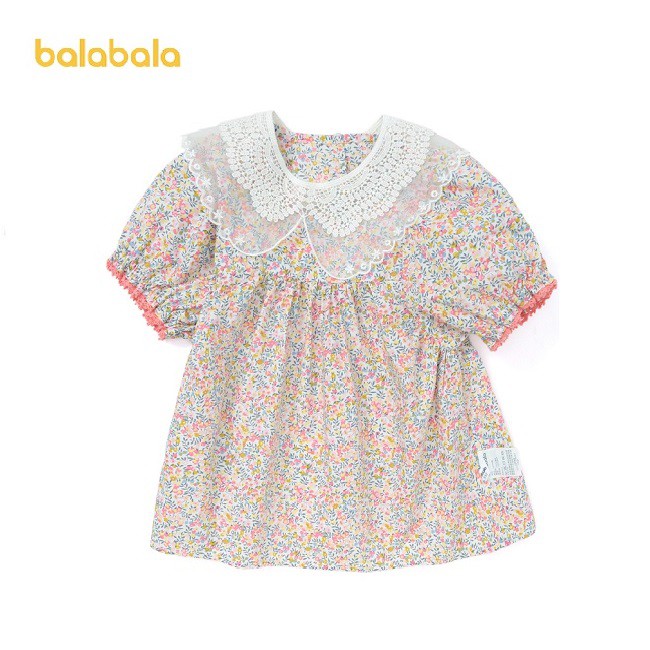 (3-7 tuổi) Áo ngắn tay hoa nhí Balabala 201221118003 (có hình thật)