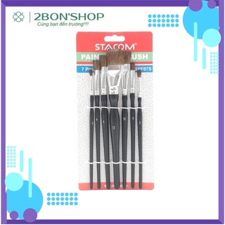 Bộ 7 cọ vẽ stacom đầu dẹp bpf07s