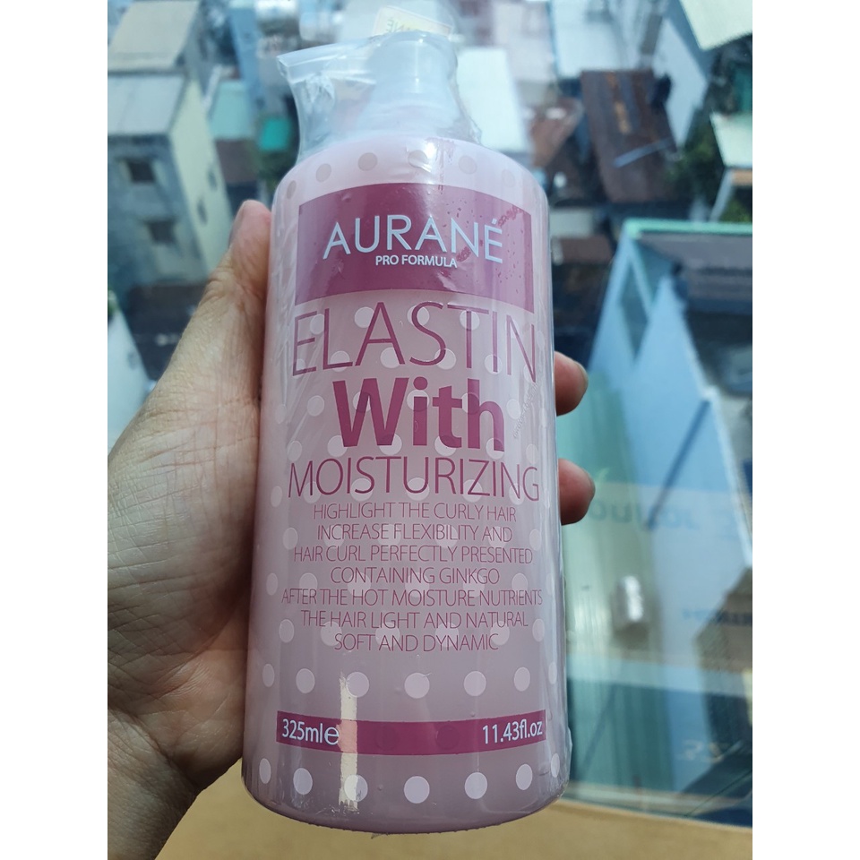 Gel giữ nếp tóc xoăn Aurane Elastin With Moisturizing - gel dưỡng tóc 325ml