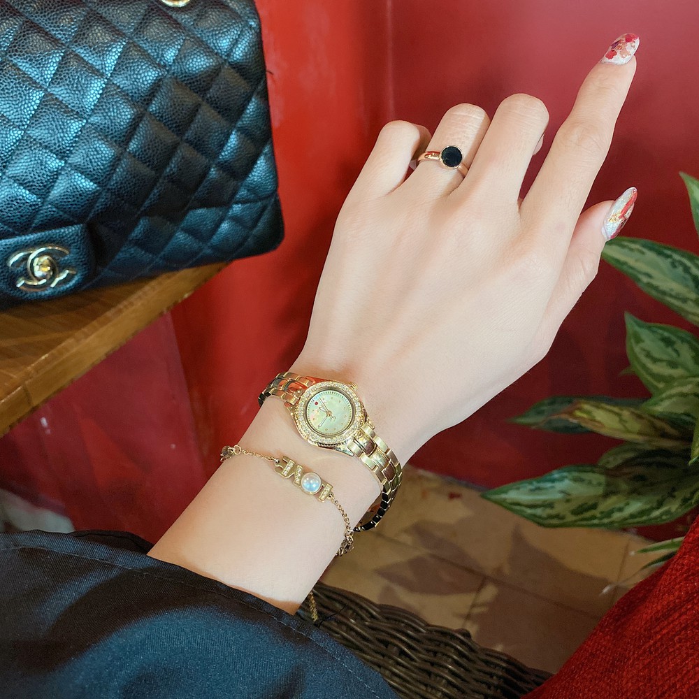 Đồng hồ nữ Julius Star Hàn Quốc JS-055A mặt kính Sapphire dây thép thanh lịch
