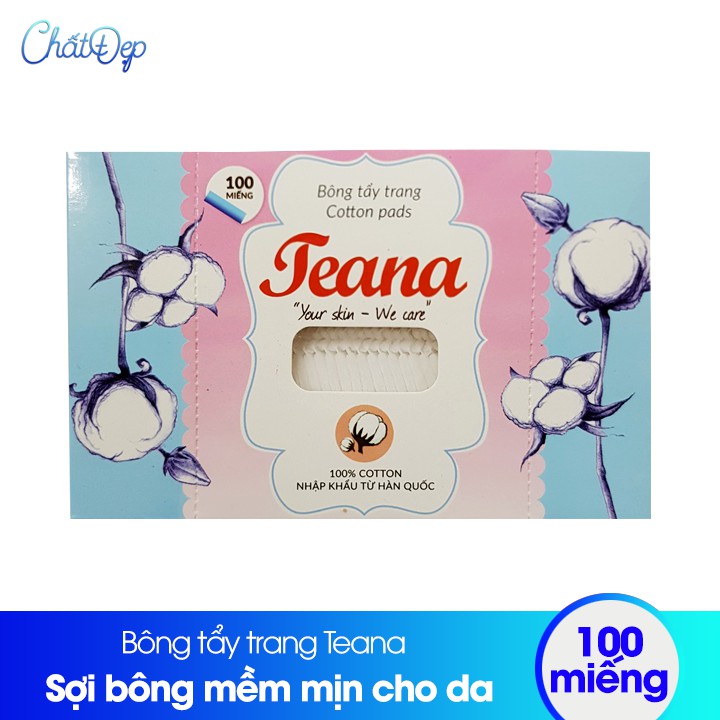 Bông tẩy trang Teana 100 miếng | BigBuy360 - bigbuy360.vn