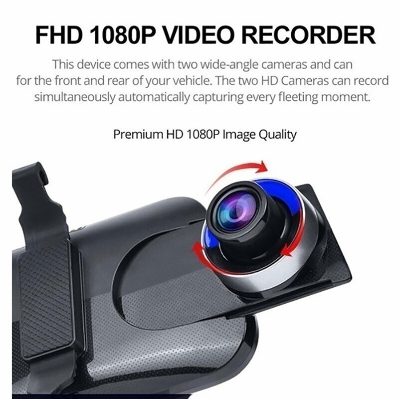 Camera Hành Trình AKASO Ống Kính Kép Màn Hình Cảm Ứng 7 Inch 1080P Quan Sát Ban Đêm Tích Hợp Gương Chiếu Hậu Cho Xe Hơi