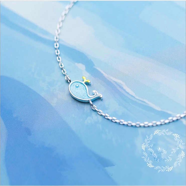 Vòng tay bạc nữ 925 hình cá voi xinh xắn Lavesta SIL06