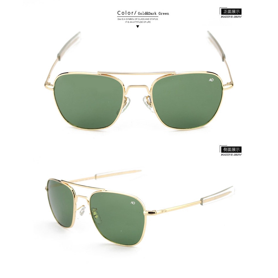 Kính mát phi công Samjune tròng không viền phong cách cổ điển cho nam