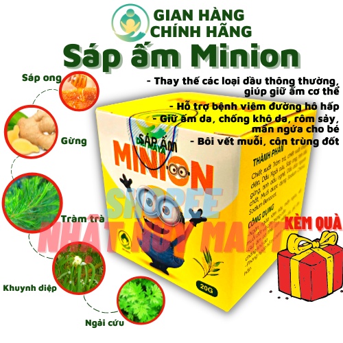 Combo dầu húng chanh minion và sáp ấm minion - combo minion plus