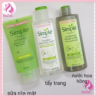 Simple Toner, Sữa Rửa Mặt, Tẩy Trang Simple