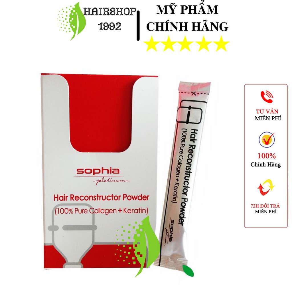 LẺ 01 GÓI BỘT COLLAGEN &amp; KERATIN PHỤC HỒI TÓC YẾU / NÁT SOPHIA
