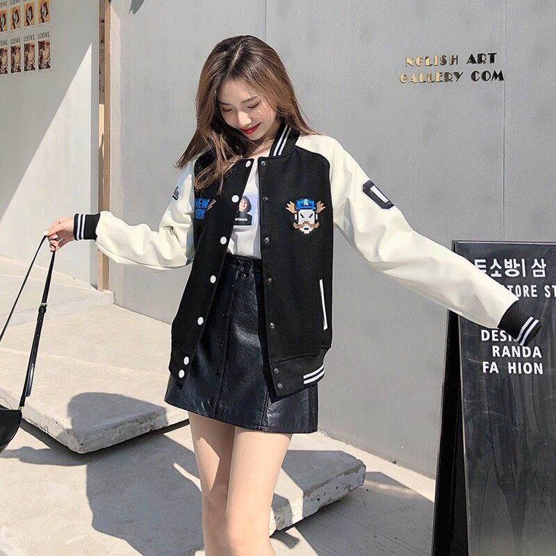 Áo khoác dù bomber thêu cao cấp - bomber jacket - Hana Store