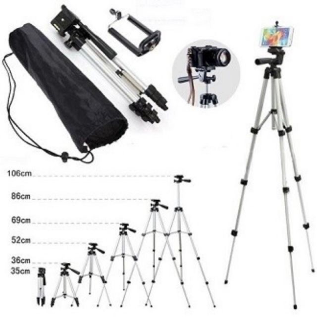 Giá Đỡ Điện Thoại 3 Chân Tripod 3110 Gậy chụp ảnh livestream chuyên dụng [Chân dài 105cm Có Kẹp]