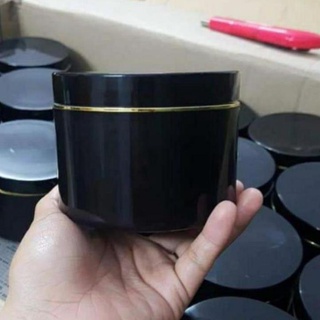 [Giá Tốt]  Hũ nhựa đựng kem body 300g màu trắng và đen, có viền vàng