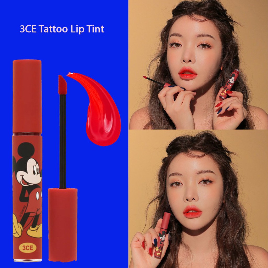 Son 3CE TATTOO LIP TINT - PHIÊN BẢN CHUỘT MICKY 💝 Son 3CE MicKey