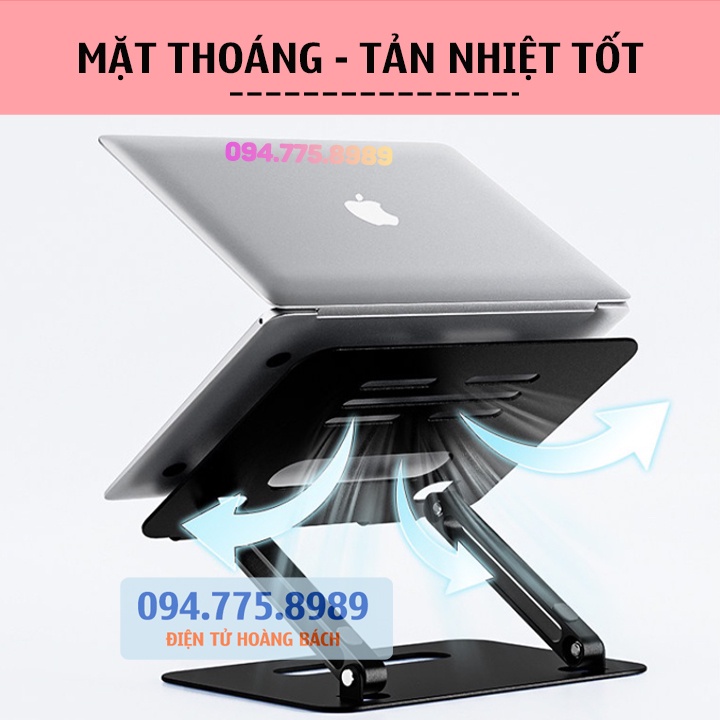 P43 /  #Giá đỡ laptop tablet bằng nhôm ErgoTek E43 11 - 17.3 Inch - Đế tản nhiệt nâng Macbook - máy tính bảng - Ipad