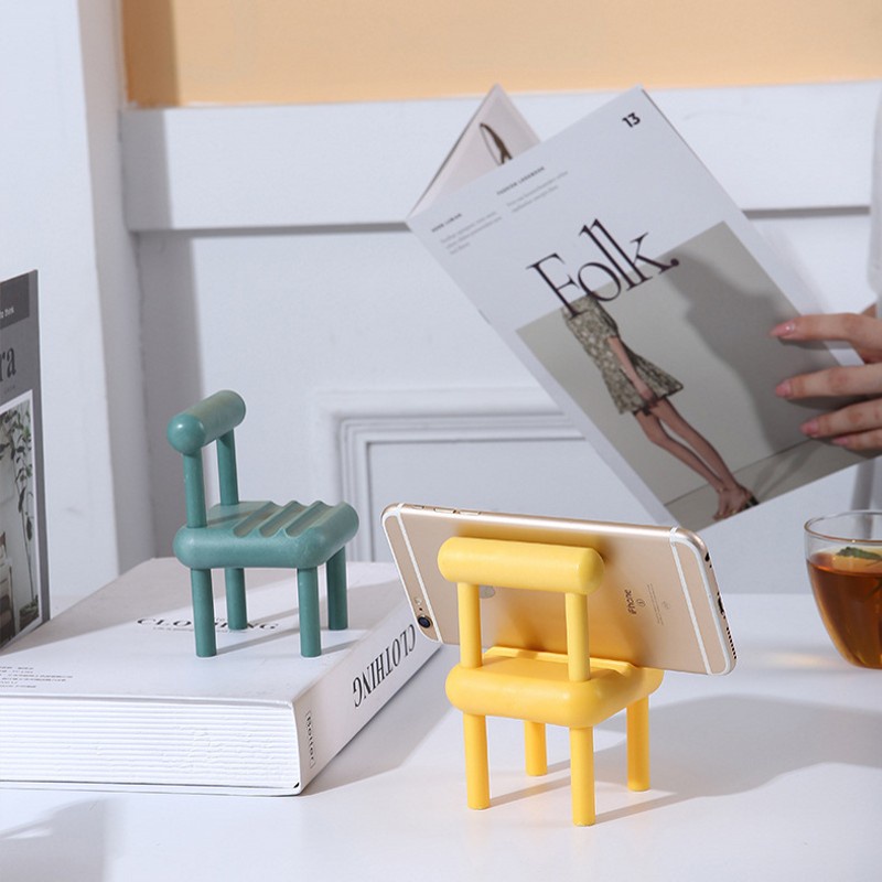 Giá Đỡ Điện Thoại / Máy Tính Bảng Bằng Nhựa Hình Ghế Ngồi Nhiều Màu Tùy Chỉnh 3 Rãnh Tùy Chỉnh Tiện Dụng