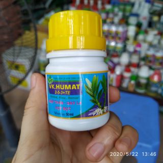 Phân bón lá NPK sinh học VK. Humat 50ml mập thân- dày lá- vọt đọt