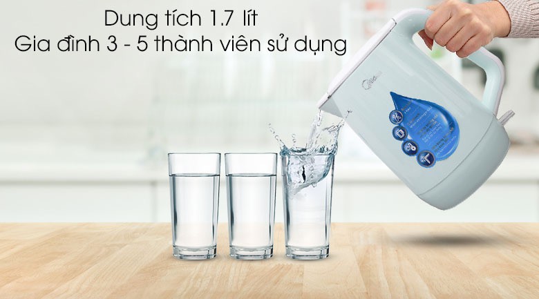 Bình siêu tốc Midea 1.7 lít MK-17DC-hàng trưng bày