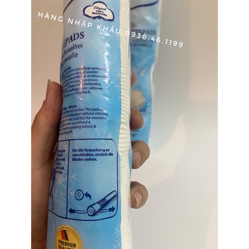 Bông Tẩy Trang - Elegan- 140 Miếng - Hàng Đức Chính Hãng