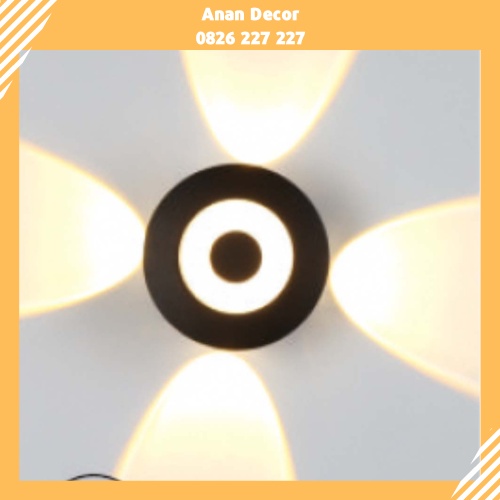 Đèn gắn tường ngoại thất hình tròn chiếu sáng 4 hướng DF8125 AS