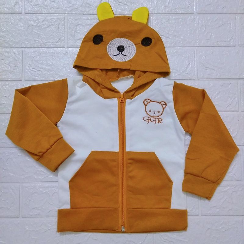 Áo Khoác Nỉ, Áo Khoác Hè Gấu Nâu Ngộ Nghĩnh Cho Bé Trai Bé Gái 8-20kg
