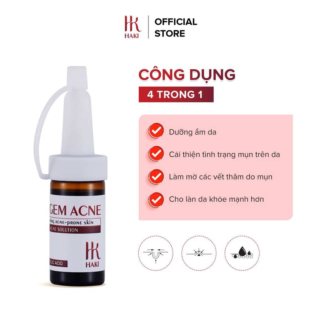 Serum Ngừa mụn HAKI Gingem Acne Sạch Mụn Sáng Da 15ml