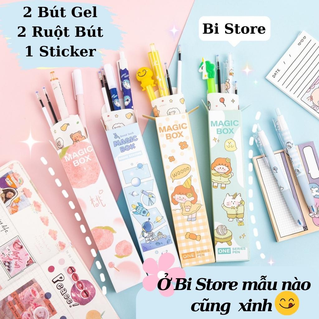 Set Magic Box ( bút, ruột bút và sticker) nhiều mẫu Bi Store