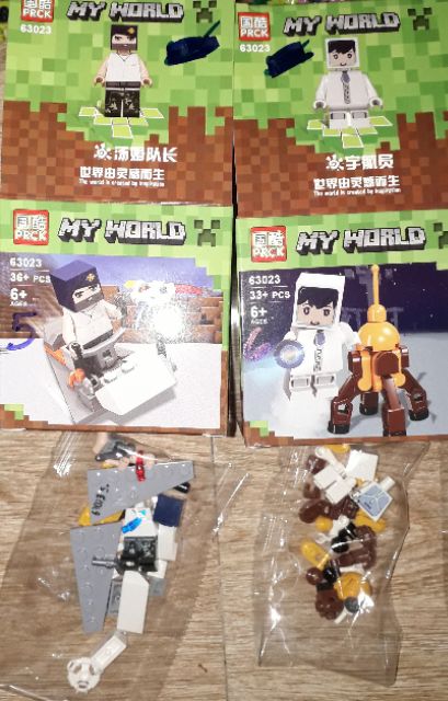 Lắp ráp 1 hộp Lego_Minecraff MyWord 63023 Bộ tộc thổ dân có nhiều chi tiết bằng nhựa ABS