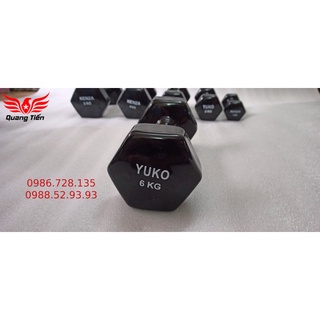 Tạ tay cao su cao cấp yuko 6 kg (giá 1 quả)