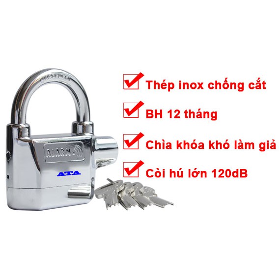 [freeship] Khóa Báo Động Chống Trộm Thông Minh Kinbar Bản Cao Cấp