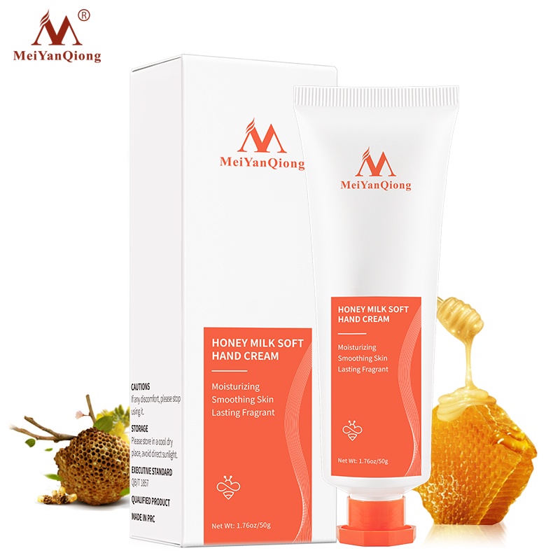 Kem dưỡng da tay MeiYanQiong chiết xuất từ sữa ong chúa dưỡng ẩm dưỡng trắng da chống Lão Hóa Giảm Khô 50g