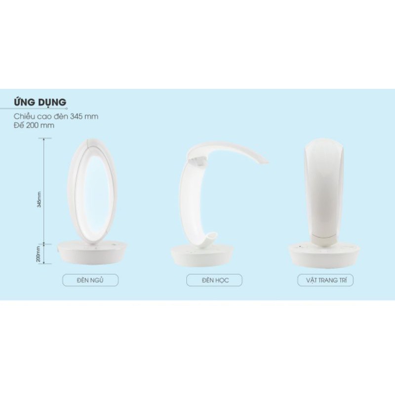 Đèn bàn cảm ứng tích hợp ổ cắm và chân sạc USB cao cấp Rạng Đông RD -RL -39