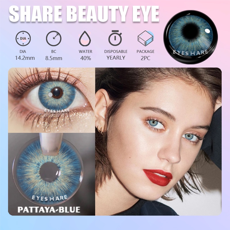 Cặp kính áp tròng EYESHARE nhiều màu sắc tùy chọn thời trang trẻ trung