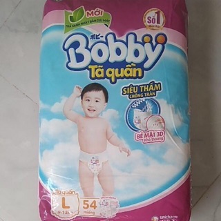 Tã quần bobby m60,l54,xl48,xxl44 trà xanh