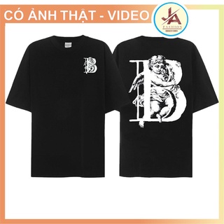 Áo thun tay lỡ Unisex Bobui Thiên thần chữ B  , áo phông nam nữ form rộng JASHOP