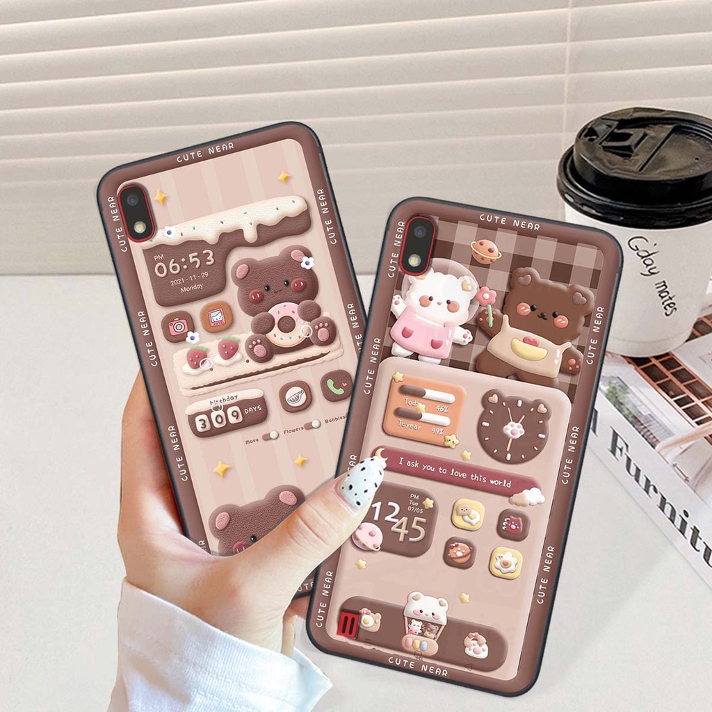Ốp lưng Samsung A10 / M10 in hình gấu cute,bò sữa 3D cute dễ thương bảo vệ điện thoại.