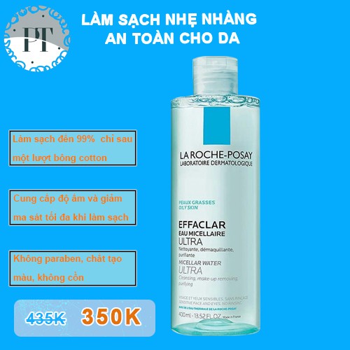 COMBO LÀM SẠCH TẨY TRANG + SỮA RỬA MẶT LAROCHE POSAY DÀNH CHO DA DÀU