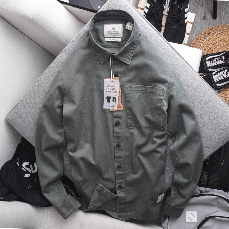 Áo sơmi nam Kaki dài tay asm20206