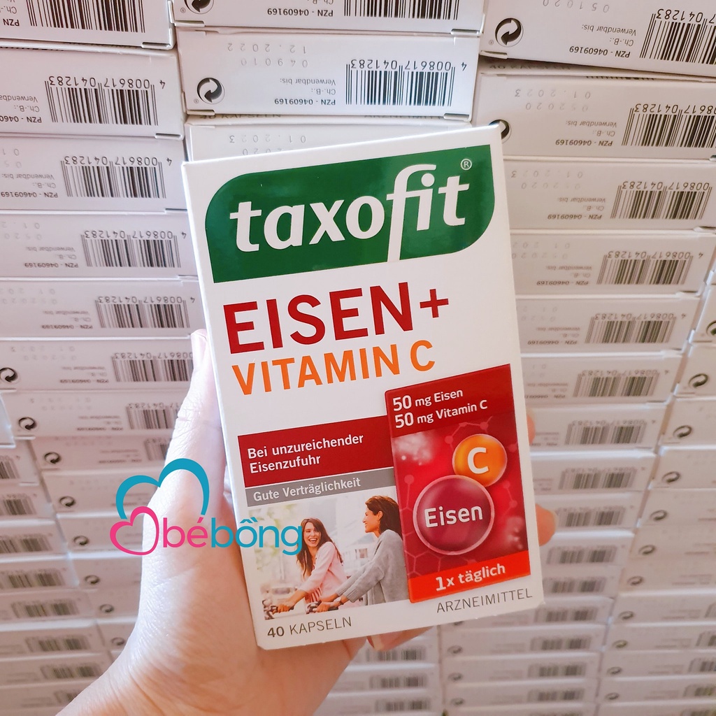 Viên uống bổ sung sắt Taxofit Eisen + Vitamin C Đức 40 viên