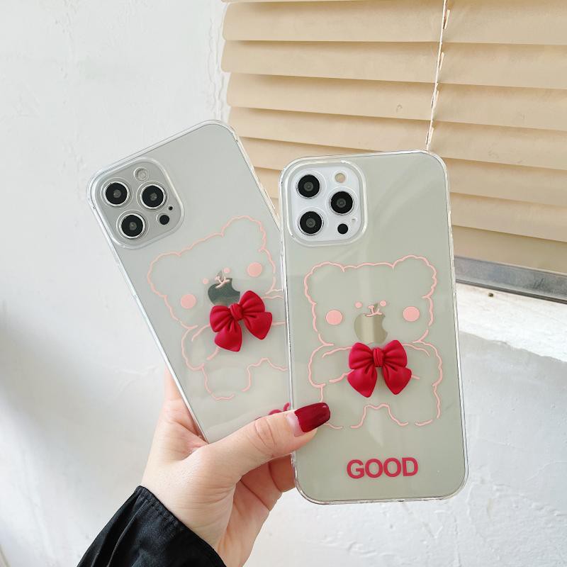 Hoạt Hình Ốp Điện Thoại Silicon Trong Suốt Hình Gấu Gắn Nơ Xinh Xắn Dành Cho Oppo A57 K1 Renoz Silicone | BigBuy360 - bigbuy360.vn